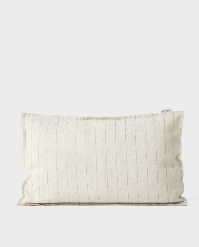 Funda de Cojín de Lino Gilles Beige 30x50 cm