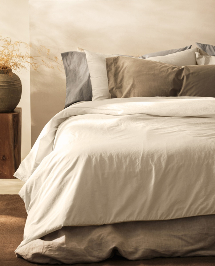Housse de Couette Garment Washed Florencia Blanc Cassé