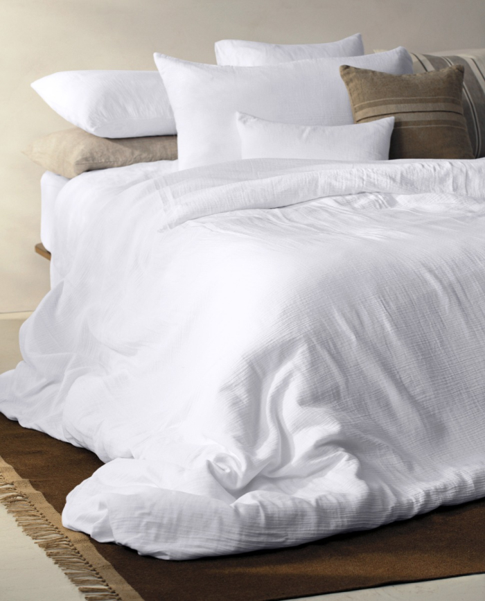 Housse de Couette Mousseline Gauze Blanc