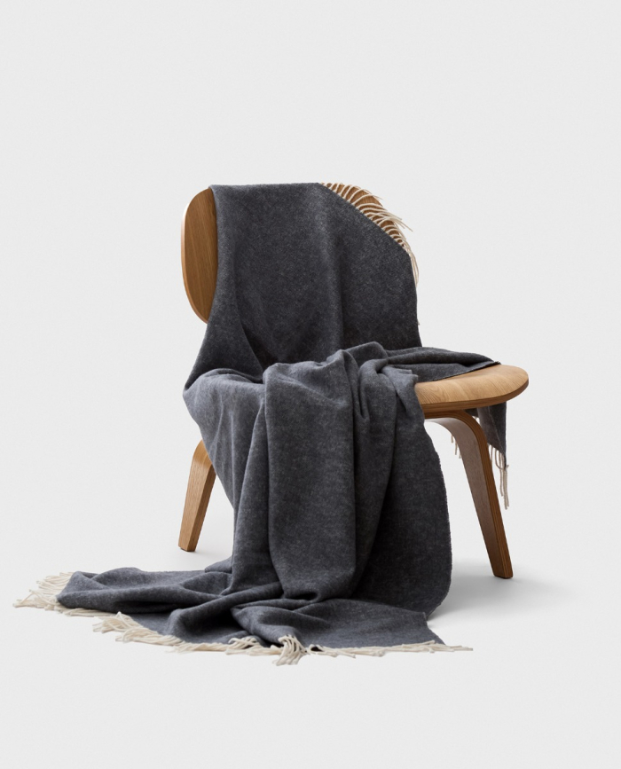 Manta de Algodón Zermatt Gris