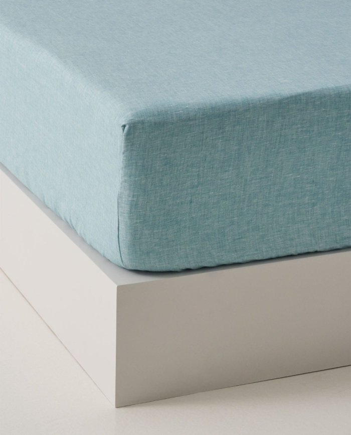 Fitted Sheet Linen Water