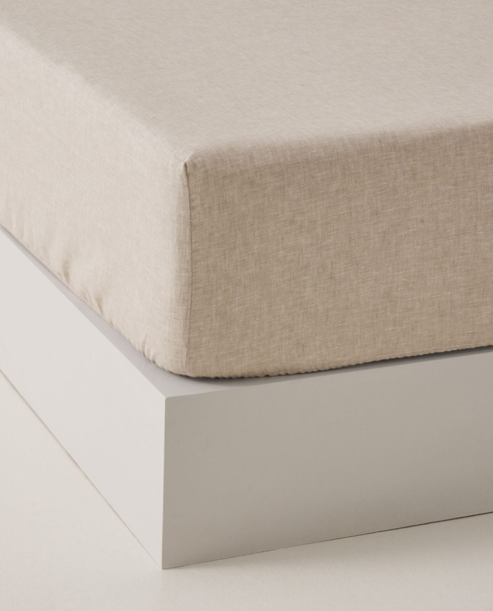 Sábana Bajera Linen Beige