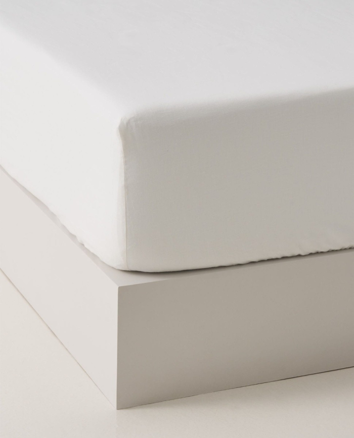 Fitted Sheet Linen White