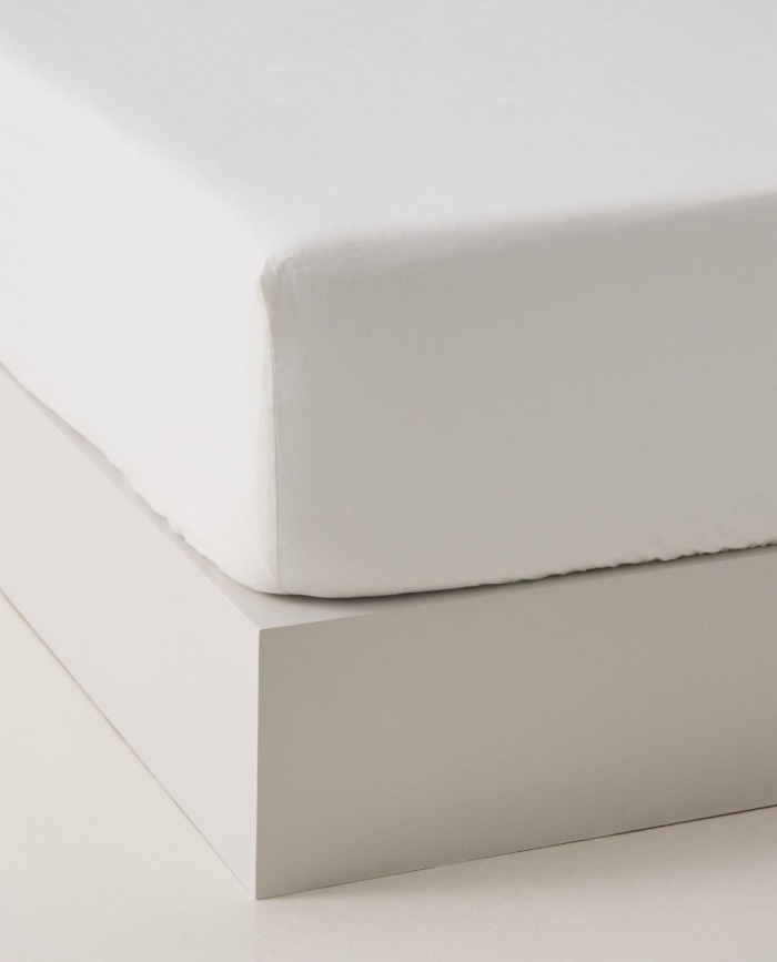 Sábana Bajera Linen Blanco