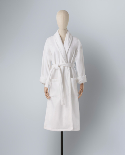 Bathrobe Velour White