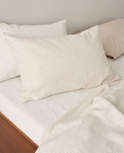 Taies d'Oreiller Flax Beige