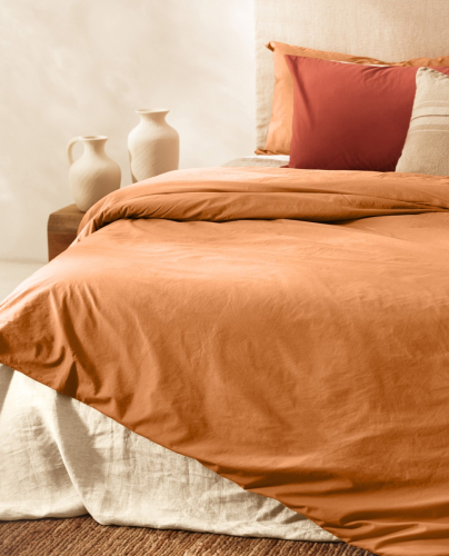 Housse de Couette Garment Washed Florencia Orange