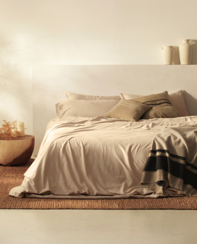 Duvet Cover Sahara Beige Mat Washed Cotton