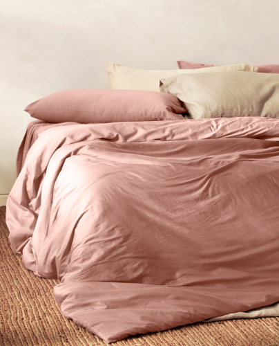 Duvet Cover Sahara Pink Mat Washed Cotton