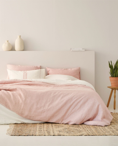 Duvet Cover Linen Pink