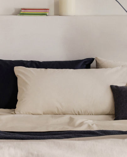 Fundas de Almohada de Algodón Lavado Florencia Blanco Roto