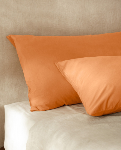 Taies D'oreiller Garment Washed Florencia Orange