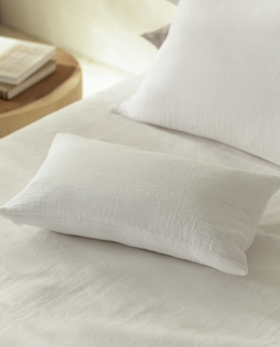 Fundas de Cojines de Gasa Gauze Blanco (Pack 2 unidades)