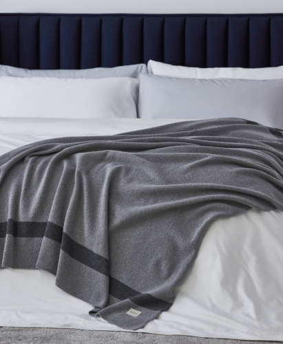 Knitted Blanket Elisenda Grey