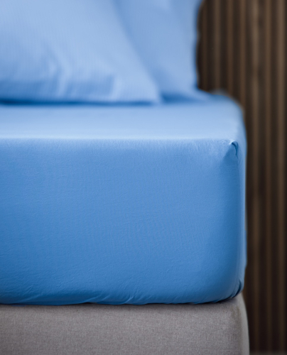 Drap Housse Cotton Bleu