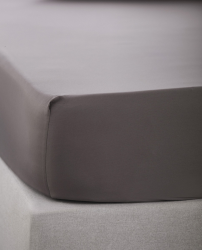 Drap Housse Satin Regnant Taupe Matte