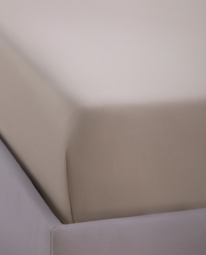 Fitted Sheet Satin 400 Beige