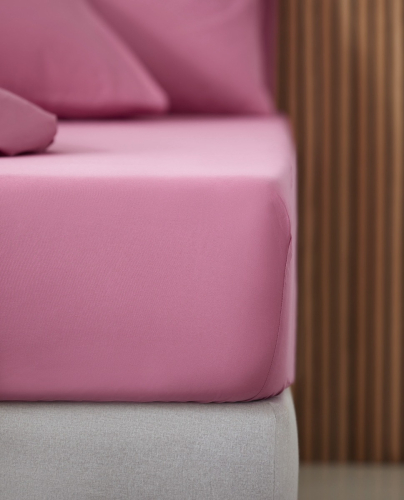 Fitted Sheet Percale 200 Strawberry