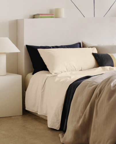 Flat Sheet Washed Florencia Off White
