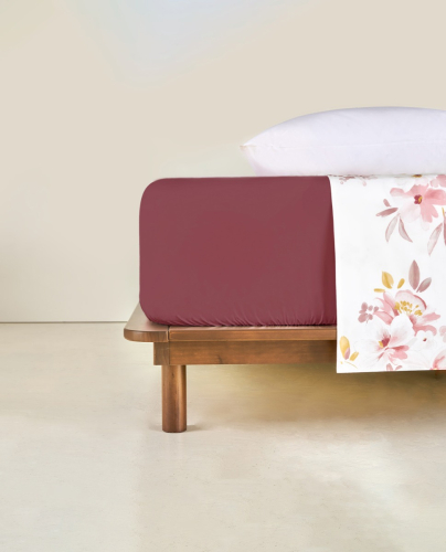 Fitted Sheet Percale 200 Pink