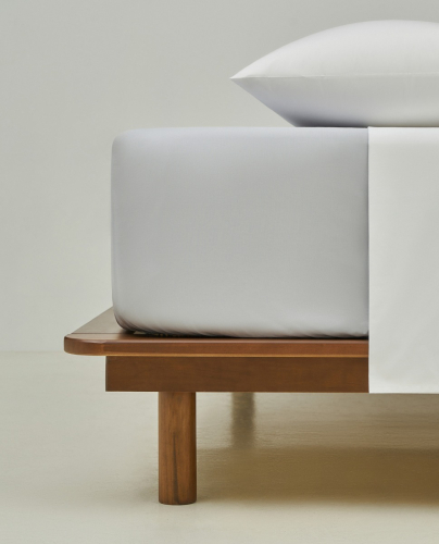 Fitted Sheet Percale 200 Grey