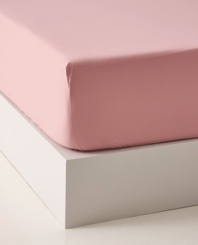 Fitted Sheet Cotton Pink