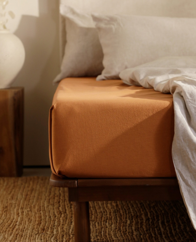 Drap Housse Garment Washed Florencia Orange 