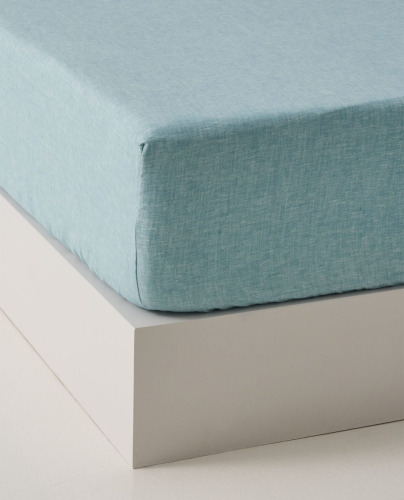 Fitted Sheet Linen Water