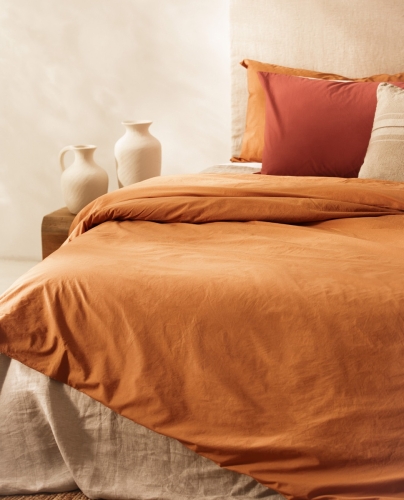 Funda de almohada Naranja cama 150 cm